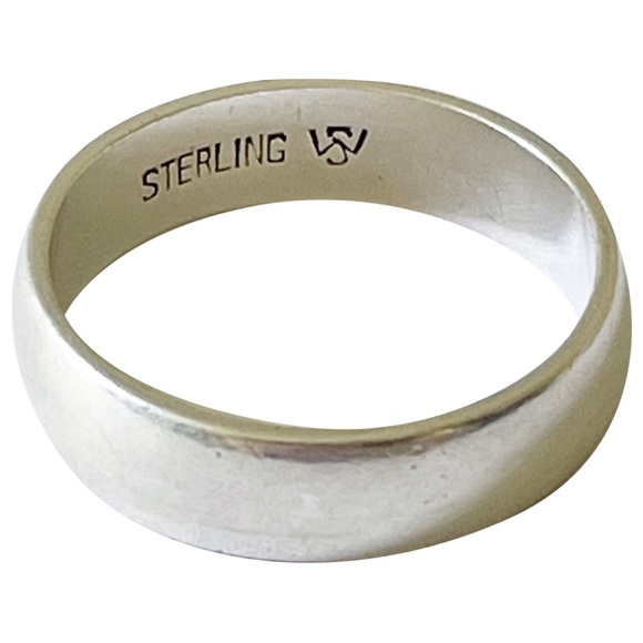 Sterling silver 1940s vintage simple band ring - Picture 1 of 8